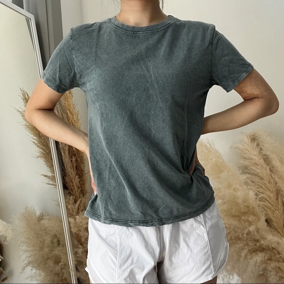 Brandy Melville Tops - Brandy Melville Vintage Wash Green Tee